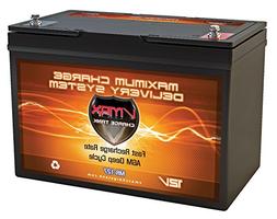VMAX MR127-100 12V 100Ah AGM Deep Cycle Marine Battery for O